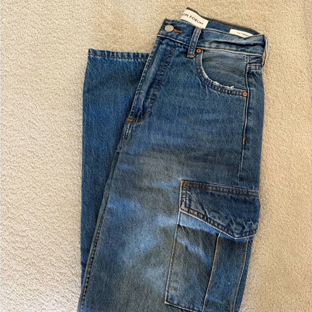 Denim Forum Wide Leg Jeans - Picture 3 of 4